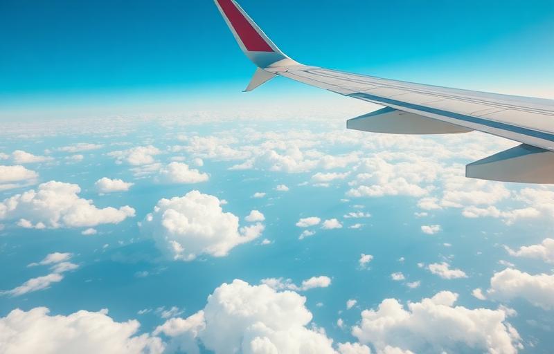 Avión sobrevolando nubes
